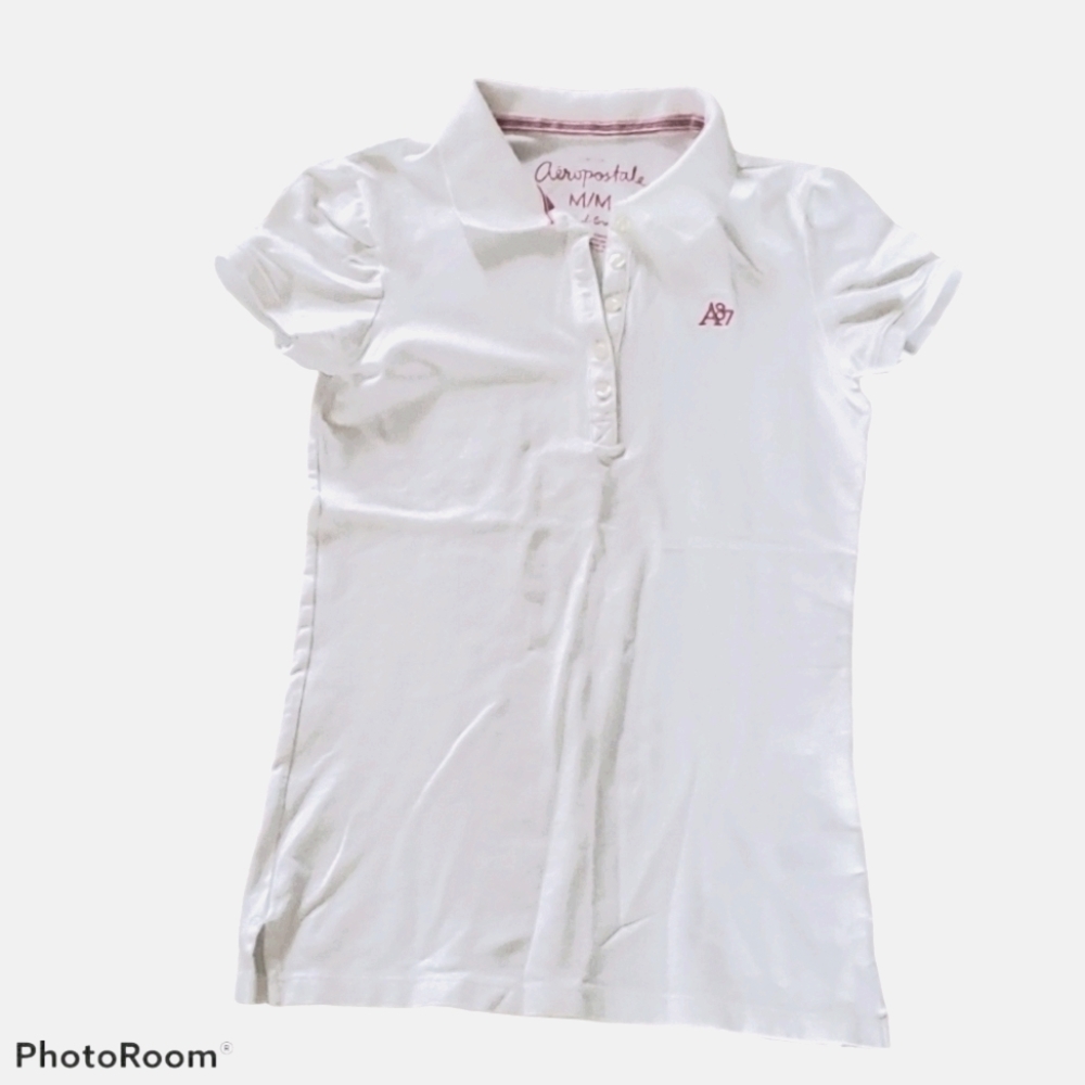 Aeropostale white polo shirt